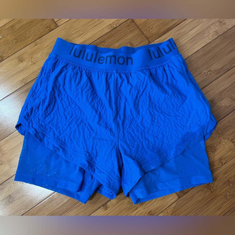 Blue Lululemon shorts